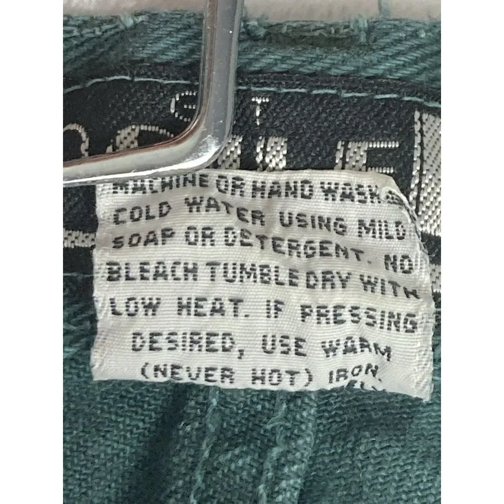 Get Spoiled by Squeeze Womens Forest Green Button Fly Jeans Straight Leg Size 11